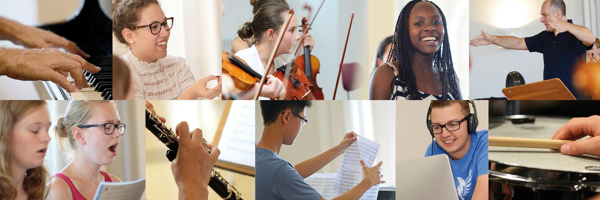 Musizierende junge Menschen bei Kursen der Landesakademie Ochsenhausen